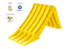 Calzatoia Richiudibile Origamy in PP Giallo con Inserto in Acciaio – 472x199x230 mm