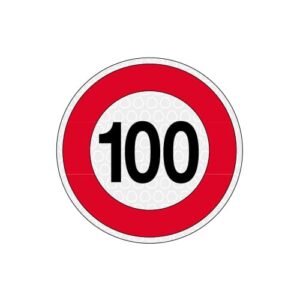 Adesivo Limite Velocità 100 km/h Disco per Camion e Rimorchi Segnaletica Stradale