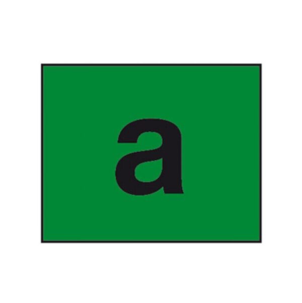 a8389919.jpg Adesivo Lettera A Verde 500x400 mm