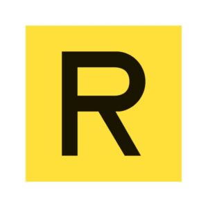 Adesivo Lettera R Giallo 15x15 cm