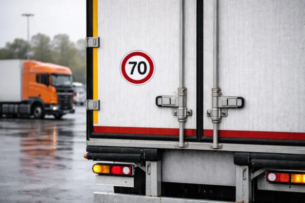 Adesivo Limite Velocità 70 km/h Disco per Camion e Rimorchi Segnaletica Stradale