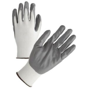 Guanto in Nitrile Spalmato Grigio TG 10