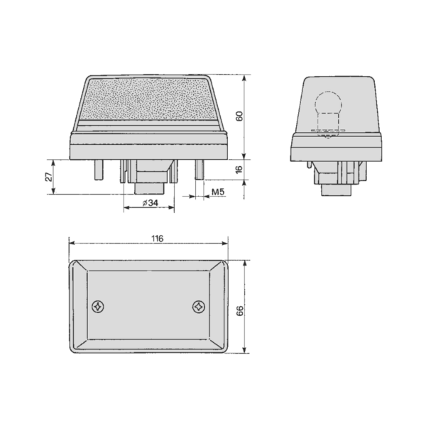 FANALE TARGA SX FIAT-IVECO -EX A800200285