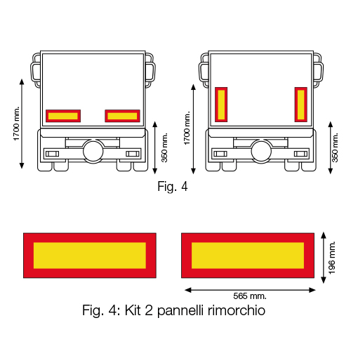 KIT 2 PZ. RIMORCHIO RF 565X196X1,2 M