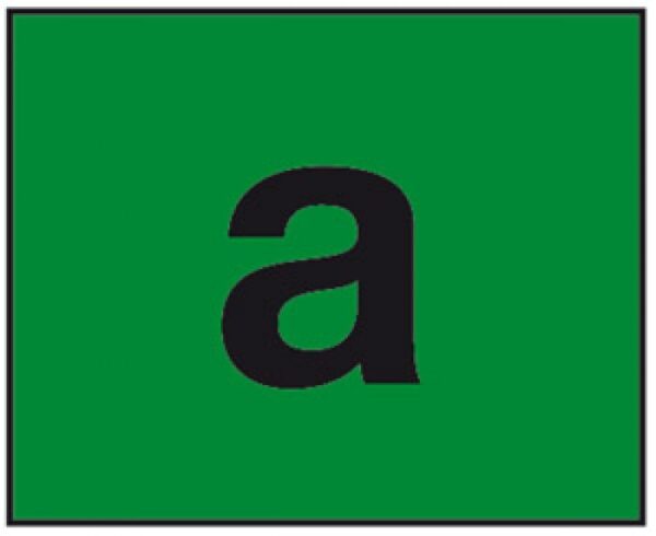 ADESIVO LETTERA A VERDE 500X400MM