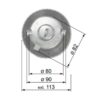 TAPPO CARB BAIONETTA C/CHIAVE CATENA