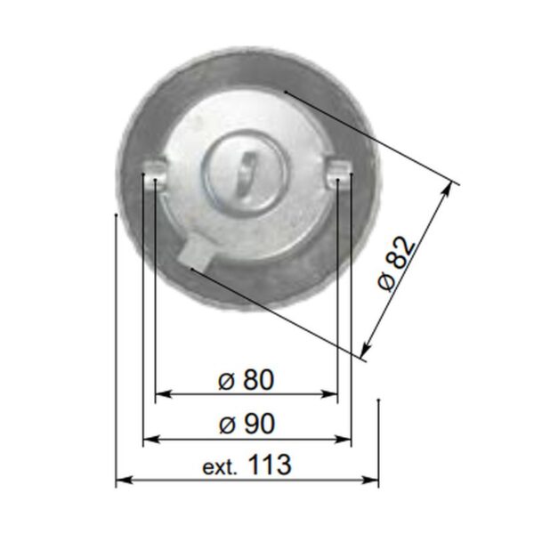 TAPPO CARB BAIONETTA C/CHIAVE CATENA