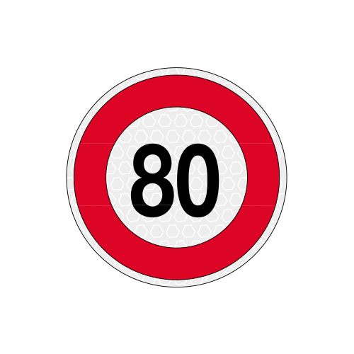 80 KM/H DISCHETTO LIM. VEL. ADESIVO